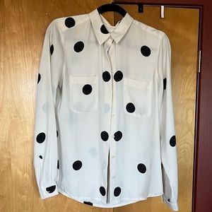 Polka dot button down